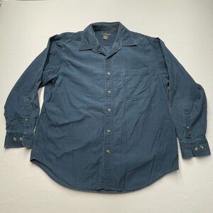 Great Northwest Men's Corduroy Shirt Large‎ Blue Long Sleeve